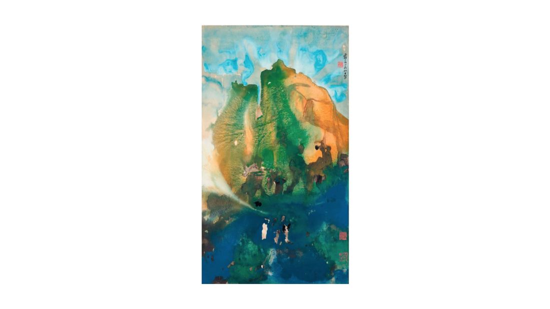 "Summer on a California Mountain" by Zhang Daqian, 1899-1983 (Sold: $5,087,328)