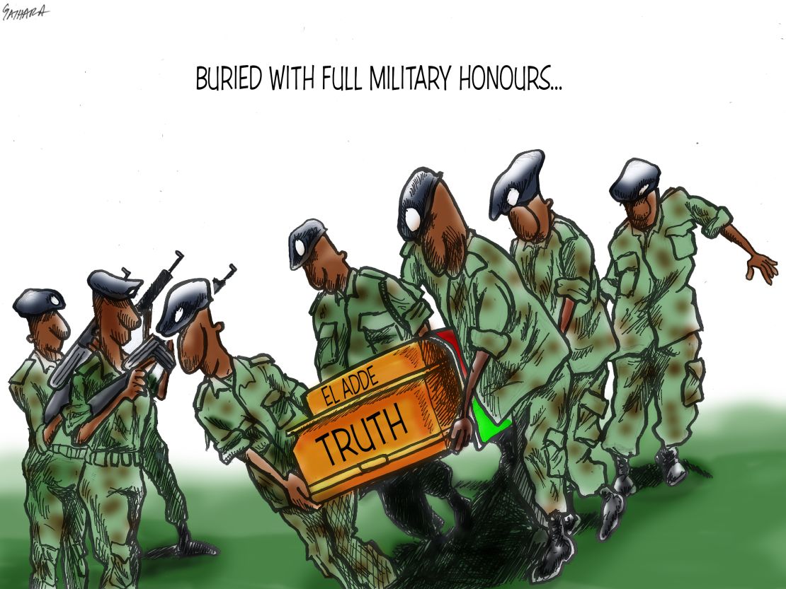 Cartoonist Patrick Gathara believes the truth about El Adde is being hidden from the Kenyan public.