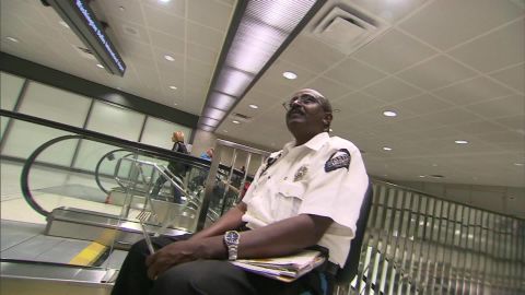 Yusuf Abdi Ali, working security at Dulles International Airport.