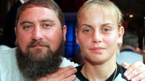 Jelena Dokic with her father Damir shortly before the 2000 Australian Open. 