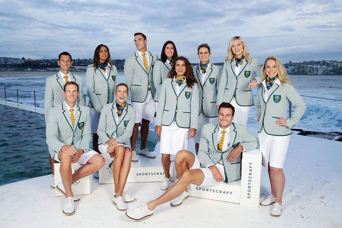 The Australian team uniform was unveiled in Sydney in March.