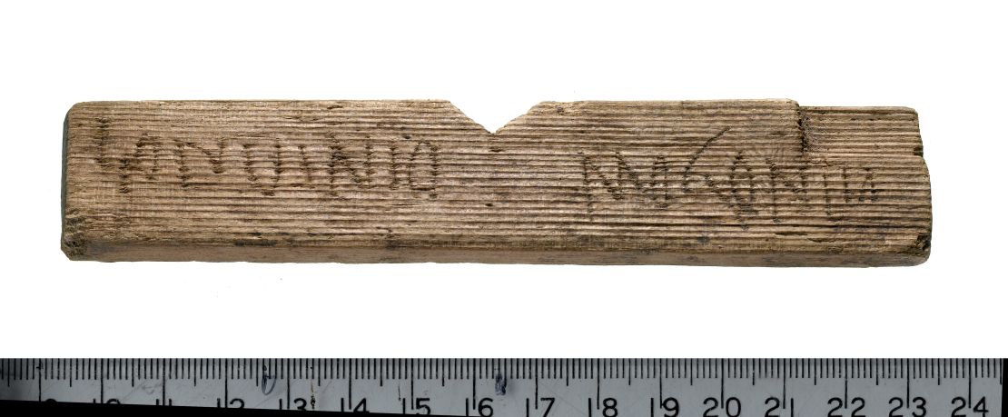 The ancient Roman writing tablet bears the inscription "Londinio Mogontio" -- the earliest reference to London. 
