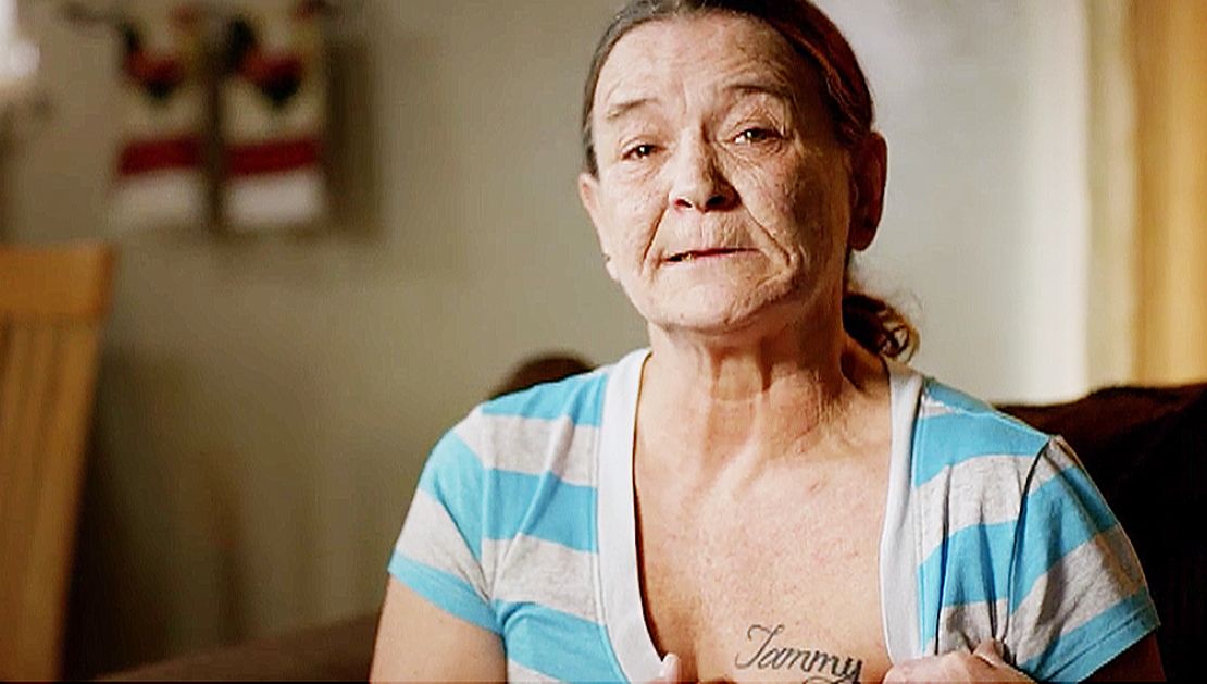 Marcia Esquivel, mother of Tammy Esquivel, has her daughter's name tattooed near her heart. 