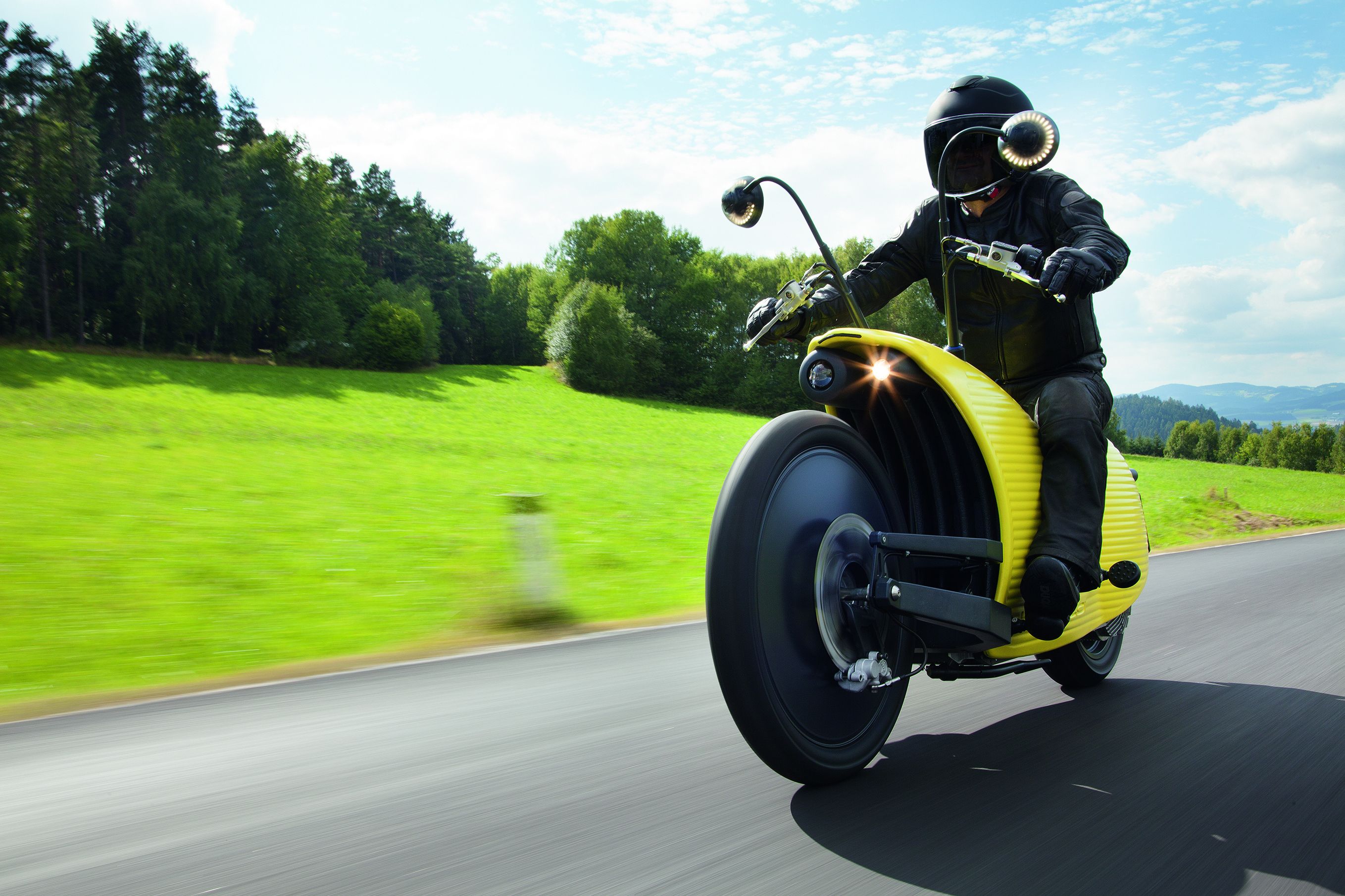 "It's very convenient (to ride) because you don't have to do anything with you feet -- you do everything with your right hand," says Johammer's CFO Johannes Kaar. "In the first 20 minutes people are curious -- it's quite different from traditional motorcycle steering but you get used to it very fast."