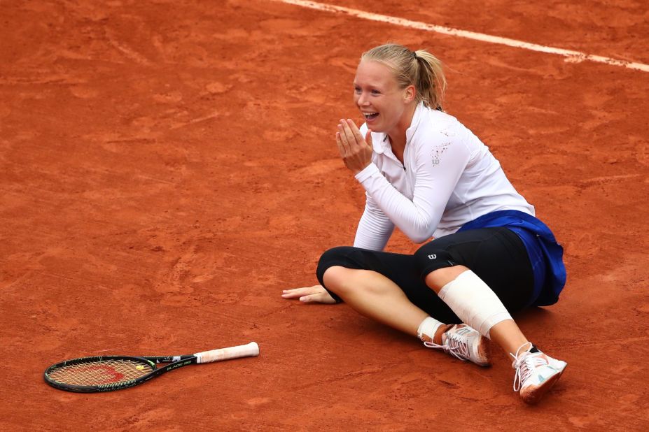 The American, seeking to win her 22nd grand slam title and equal Steffi Graf, will next face another outsider -- Kiki Bertens (pictured) -- in the semifinals. 