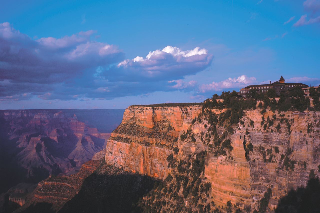 <strong>El Tovar, Arizona:</strong> Located in Grand Canyon National Park in Arizona, El Tovar offers exclusive views from its location at the rim of the mighty canyon. Click through the gallery to see more historic lodges located within or near National Park Service land. <br />