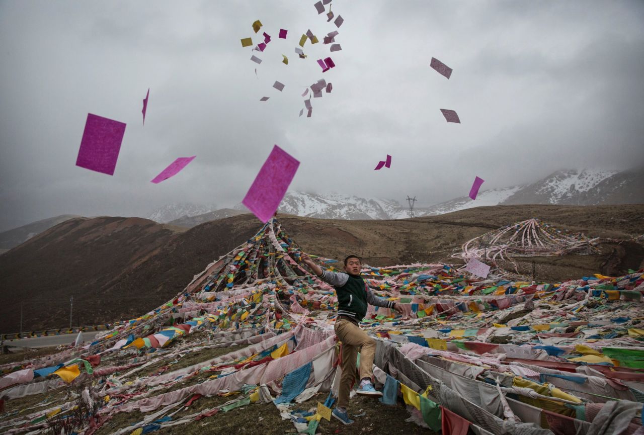 On Saka Dawa, the holiest day of the year for Tibetan Buddhists, most take a break from harvesting.