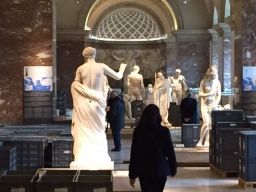 Staff at the Louvre move artworks