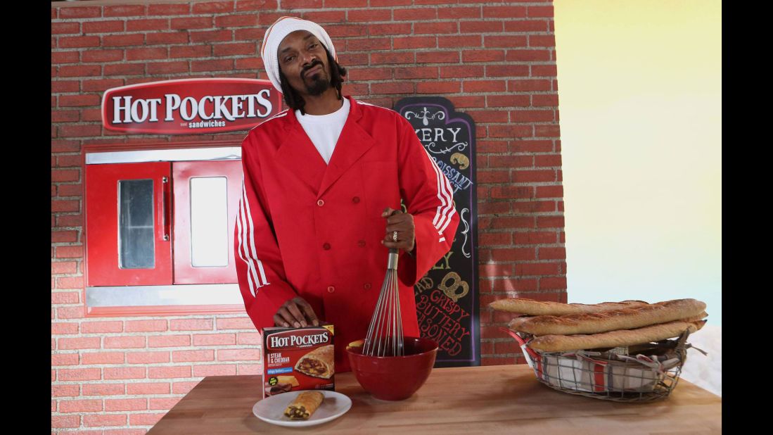 Snoop Dogg on the set of the "You Got What I Eat" music video, sponsored by Hot Pockets.  
