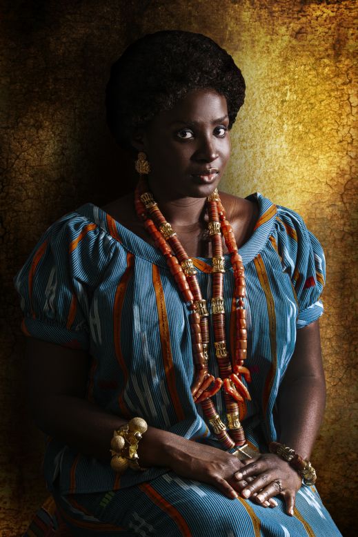 Photographer Joana Choumali has captured images of young African women in traditional clothing in her series "Resilients," bridging the gap between heritage and modern living. Many from this generation are told they aren't "real Africans," she says, as many have moved towards urban metropolitan lives, where it can become difficult to keep in touch with their ethnic roots.
