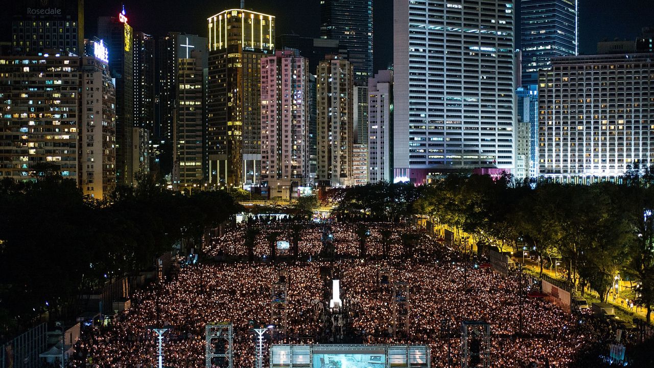 Organizers said 125,000 people attended the June 4 rally in Victoria Park. 
