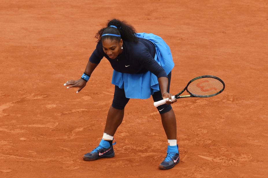 A win at Roland Garros would've seen Williams claim a 22nd grand slam title and pull level with Steffi Graf as the most successful female player in the history of the majors.