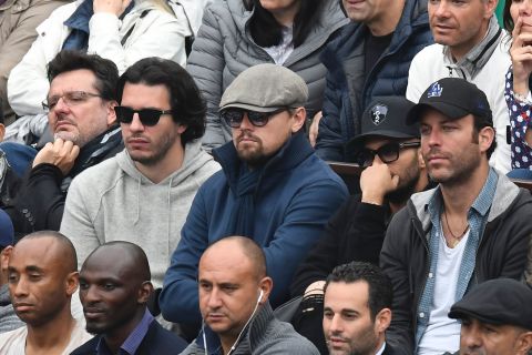 A whole host of famous stars were out to watch the final, including Oscar-winning actor Leonardo DiCaprio (C).