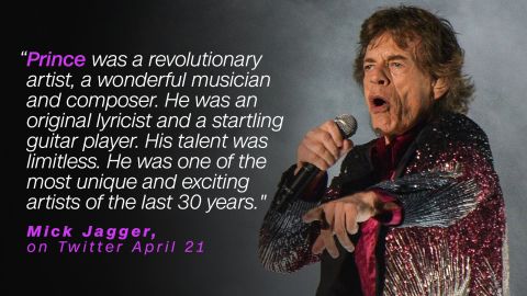 Mick Jagger mourned the loss of a "revolutionary artist." 