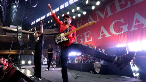 Chuck D, B-Real and Tom Morello of Prophets of Rage perform onstage at Hollywood Palladium on June 3, 2016 in Los Angeles, California.