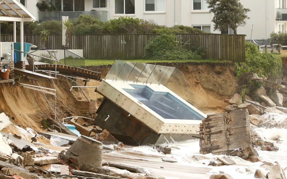 Huge storms battered the east coast of Australia on the weekend, causing widespread flooding and power outages. 