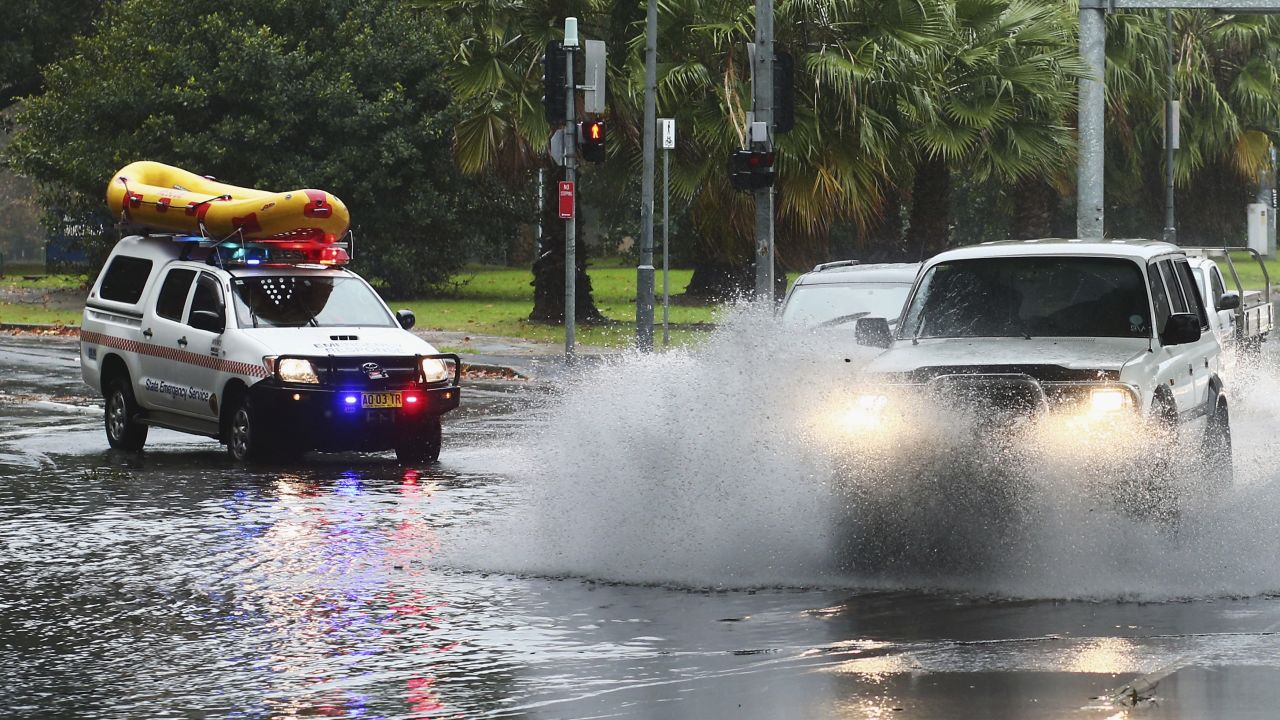 Resident's in Sydney's Rushcutters Bay brave the floodwaters