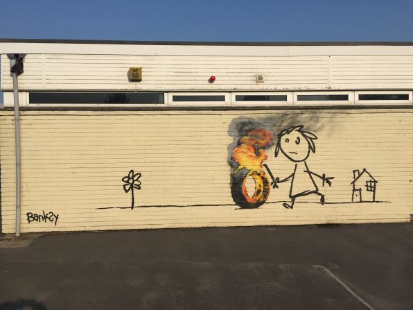 In June 2016 elusive UK street artist Banksy painted this mural for students at a primary school in his hometown of Bristol, England. Students had named a house at their school for the artist, who surprised them with the mural when they returned from a holiday break. 