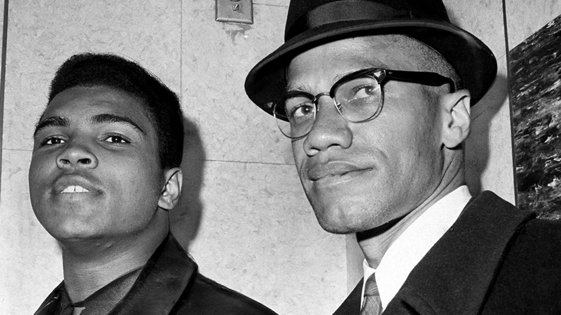 Shortly after he defeated Sonny Liston for the world heavyweight championship in February 1964, Muhammad Ali announced that he had joined the Nation of Islam. Here Ali meets with Malcolm X, who led Ali to the Nation of Islam, in New York.