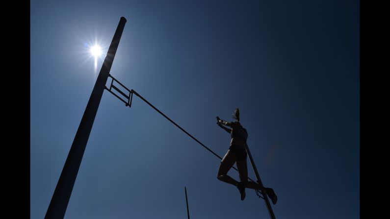 Finland's Wilma Murto competes in the pole vault during the Diamond League meet in Birmingham, England, on Sunday, June 5. <a href="index.php?page=&url=http%3A%2F%2Fwww.cnn.com%2F2016%2F05%2F30%2Fsport%2Fgallery%2Fwhat-a-shot-sports-0531%2Findex.html" target="_blank">See 29 amazing sports photos from last week</a>