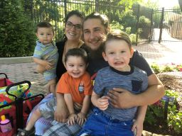 The Ward family came to visit the zoo on the first day the gorilla exhibit reopened to the public.