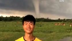 smiling man tornado