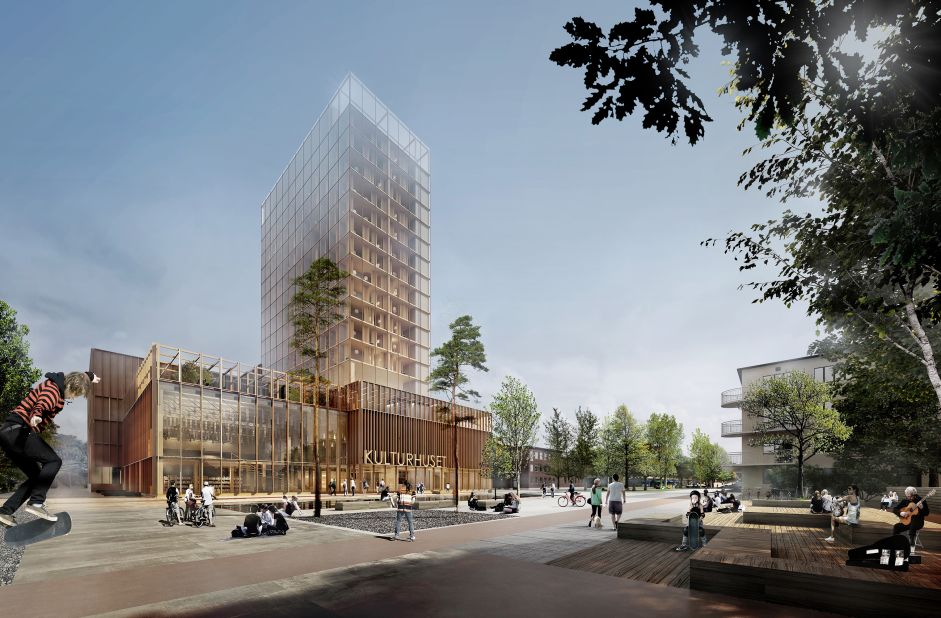 Also known as "side by side," this 19-story structure will be located in the Swedish city of Skelleftea. The building is expected to be the tallest wooden building in the Nordic countries. 