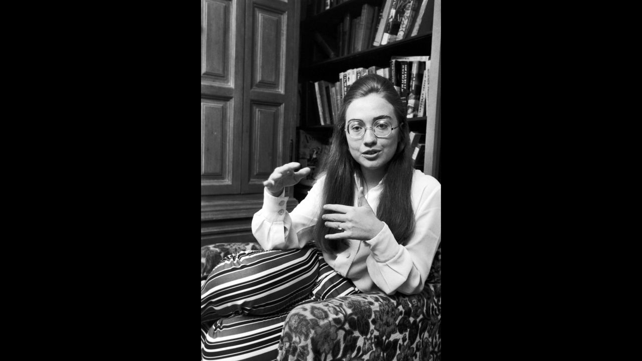 Democratic presidential nominee, Hillary Rodham Clinton while at Wellesley College.