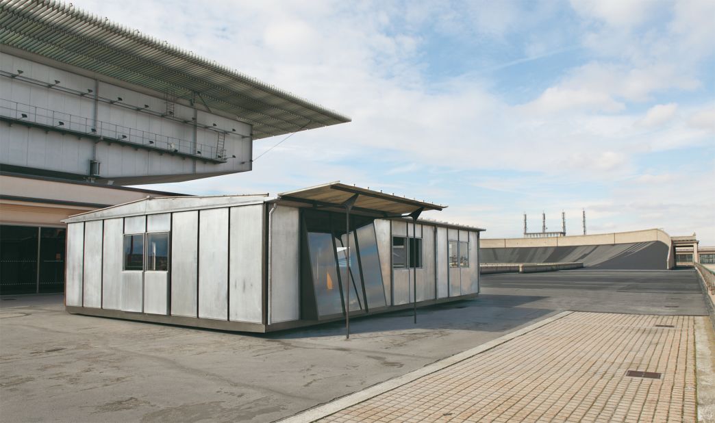 In 2013, Seguin put on an exhibition in Turin, entitled "A Passion for Jean Prouvé" in Turin. This 8-by-12 meter aluminum and wood "Metropole" house, designed circa. 1949, was rebuilt on the test track atop the old Fiat Lingotto factory.