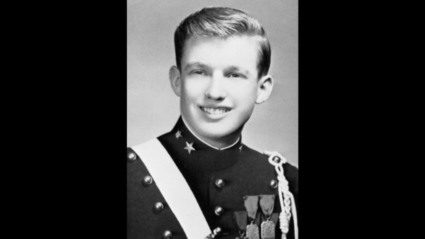 Donald Trump in the New York Military Academy yearbook.