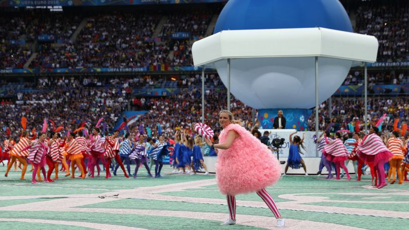 Performers dance during the opening ceremony.