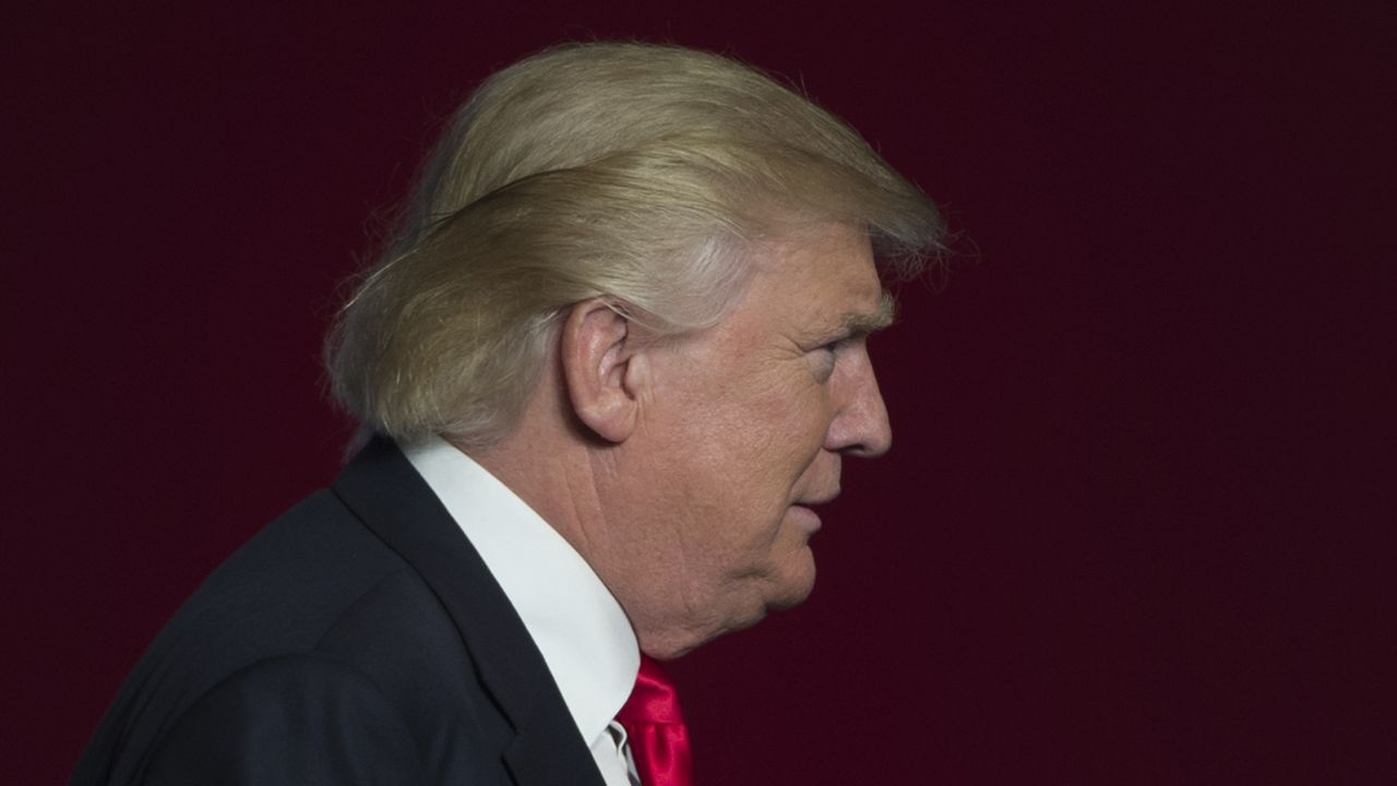 Donald Trump leaves after delivering remarks during the Faith and Freedom Coalition conference June 10, 2016, in Washington, DC. 