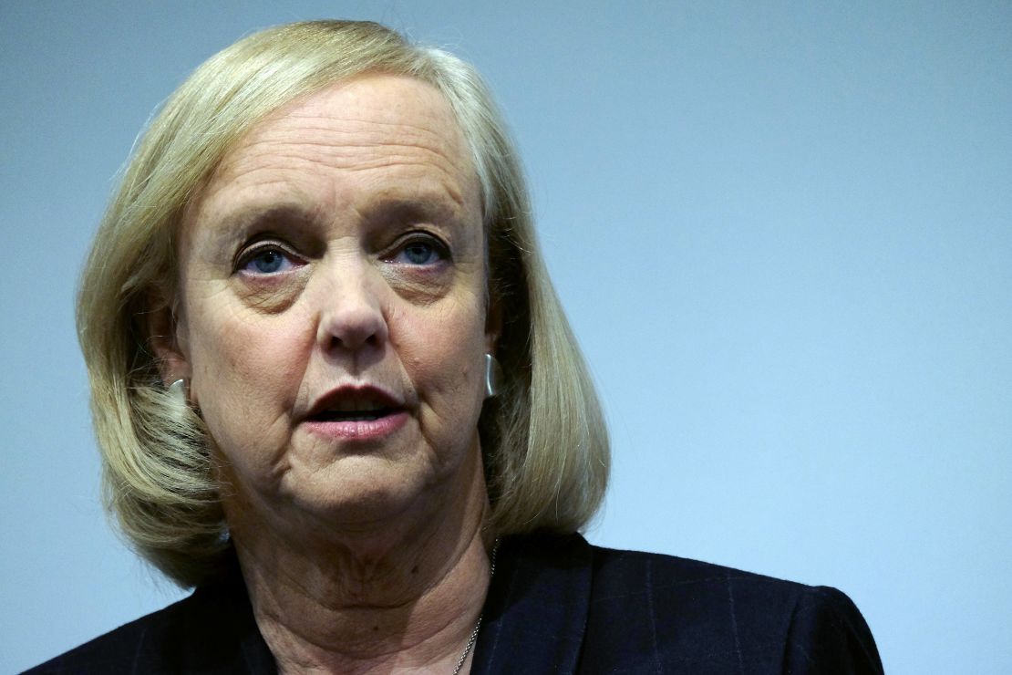 Newly formed Hewlett-Packard Enterprise Chief Executive Officer (CEO) Meg Whitman speaks during a press conference in New York on November 2, 2015.