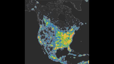 Most Americans are exposed to light pollution. Some areas with the least amount of artificial light can be found in the western part of the country, according to scientist and study author Fabio Falchi.