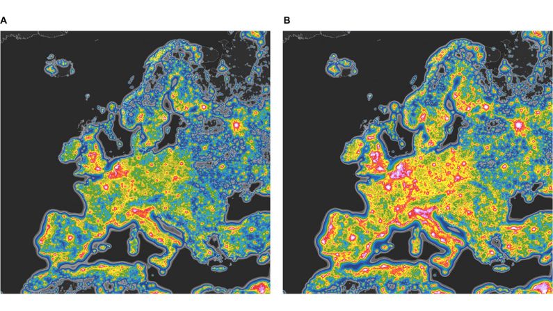 Ninety-nine percent of the U.S. and European populations live under the bright glow of light pollution, and 60% of Europeans cannot see the Milky Way, the galaxy that contains our solar system. 