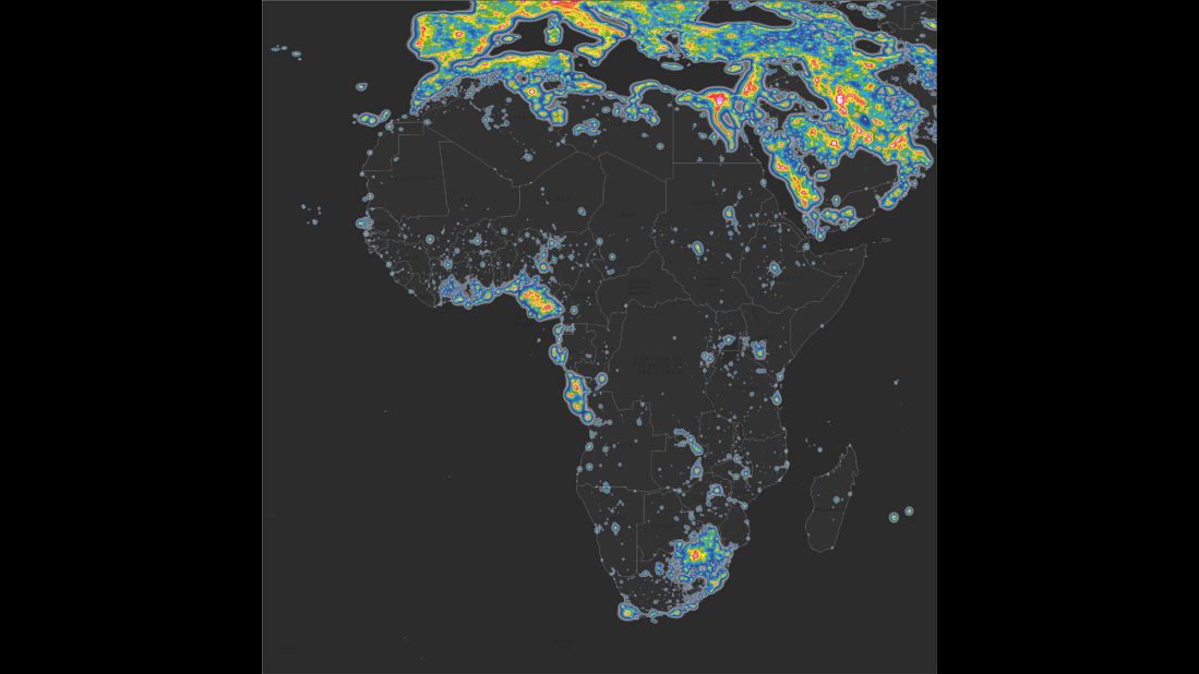 Some of the world's darkest skies can be found on the African continent. The countries with the most pristine nights are Chad, Central African Republic and Madagascar, according to the study. 