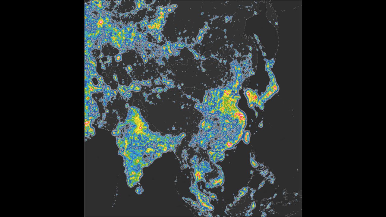The country with the worst source of light pollution is Singapore. The population is under such extreme light conditions that people's eyes "cannot fully dark-adapt to night vision," the study finds.