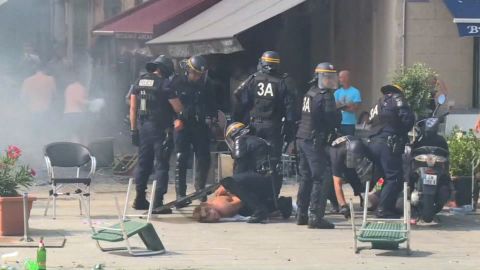 Violence broke out in the French city of Marseille during Euro 2016.