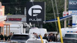 Orlando police officers seen outside of Pulse nightclub.