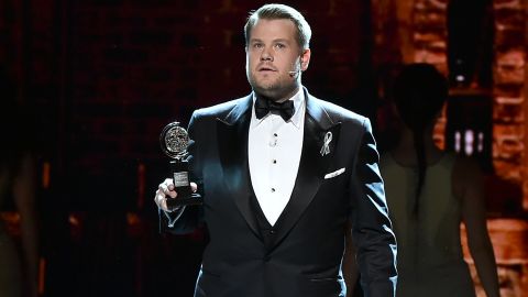  James Corden hosts the Tony Awards in 2016 at The Beacon Theatre in New York.