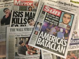 Britain's Sun newspaper drew parallels between the attacks on the Pulse nightclub and Paris's Bataclan concert venue.