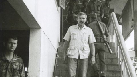 Martha Peterson's late husband, John, in Laos in 1972