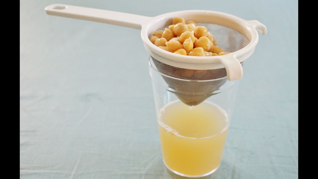 Chickpea juice can be used in a variety of recipes.