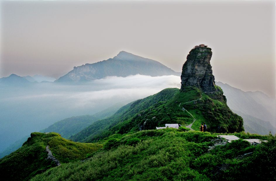 Often shrouded in mist, this holy Buddhist mountain is located in northeast Guizhou and home to rare plant species and animals including the seldom glimpsed golden monkey. On clear days, the summit offers stunning views. 