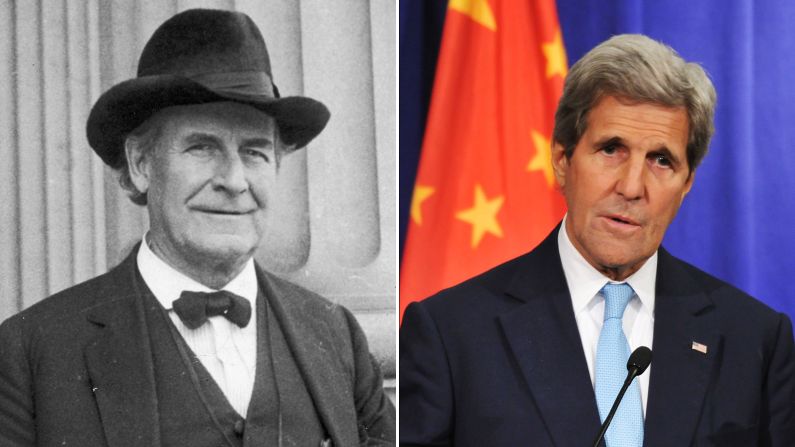 While some treat the State Department as a steppingstone to the White House, several men have made the reverse jump. The most recent is John Kerry, right, who was the Democratic nominee in 2004. Nebraska politician William Jennings Bryan took the top diplomatic post after running as the Democratic candidate in three presidential elections.