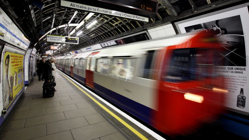 A London Underground train arrives in Victoria station on March 30, 2010 in London, England. London Underground workers are to be balloted for strike action in a dispute over the company's proposed cutting of 800 jobs in a bid to save 16m GBP per year. News of the potential Tube strike follows seven days of industrial action taken by British Airways cabin crew and the possibility of the first national rail strike in 16 years.