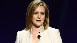 NEW YORK, NEW YORK - APRIL 19:  Comedian Samantha Bee appears on stage during the Turner Upfront 2016 show at The Theater at Madison Square Garden on May 18, 2016 in New York City.  (Photo by Dimitrios Kambouris/Getty Images for Turner)
