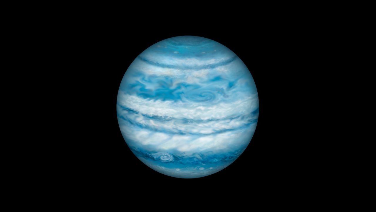 An artistic impression of the planet Kepler-1647b, which is nearly identical to Jupiter in both size and mass. The planet is expected to be roughly similar in appearance. But it is much warmer: Kepler-1647b is in the habitable zone.