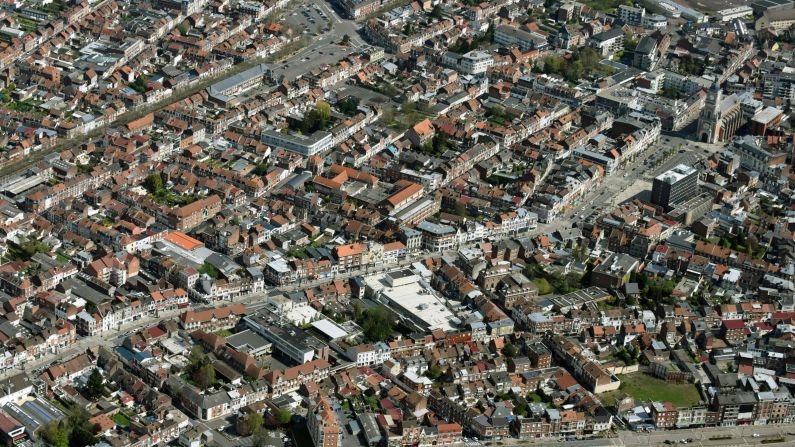 A aerial photo of Lens as seen on April 18.