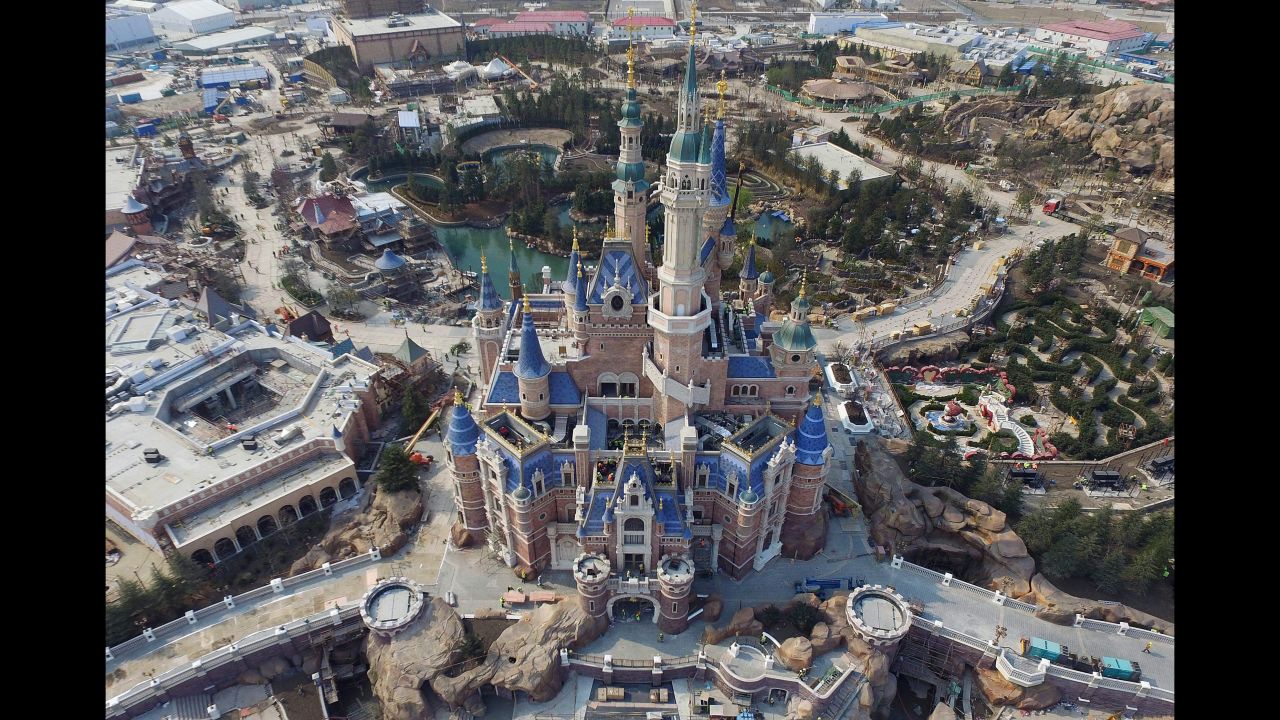 Shanghai Disney Resort's Enchanted Storybook Castle is the largest and tallest Disney castle ever constructed. 